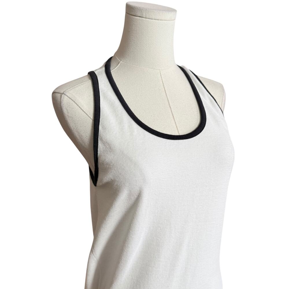 Serge Guilloux Paris White Maxi Dress S Racerback Sleeveless Made in France - Picture 6 of 12
